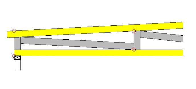 Low pitch roof truss